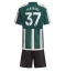 Fotbollsset Barn Manchester United Kobbie Mainoo #37 Bortatröja 2023-24 Mini-Kit Kortärmad (+ korta byxor)