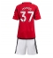 Fotbollsset Barn Manchester United Kobbie Mainoo #37 Hemmatröja 2023-24 Mini-Kit Kortärmad (+ korta byxor)