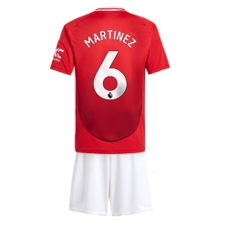 Fotbollsset Barn Manchester United Lisandro Martinez #6 Hemmatröja 2024-25 Mini-Kit Kortärmad (+ korta byxor)