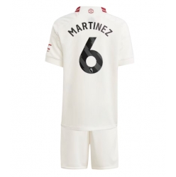 Fotbollsset Barn Manchester United Lisandro Martinez #6 Tredje Tröja 2023-24 Mini-Kit Kortärmad (+ korta byxor)