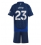 Fotbollsset Barn Manchester United Luke Shaw #23 Bortatröja 2024-25 Mini-Kit Kortärmad (+ korta byxor)