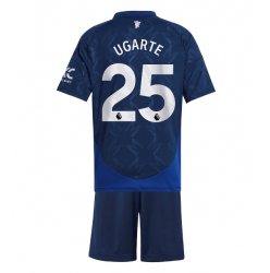 Fotbollsset Barn Manchester United Manuel Ugarte #25 Bortatröja 2024-25 Mini-Kit Kortärmad (+ korta byxor)