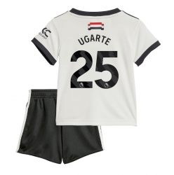 Fotbollsset Barn Manchester United Manuel Ugarte #25 Tredje Tröja 2024-25 Mini-Kit Kortärmad (+ korta byxor)