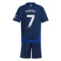 Fotbollsset Barn Manchester United Mason Mount #7 Bortatröja 2024-25 Mini-Kit Kortärmad (+ korta byxor)