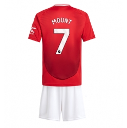 Fotbollsset Barn Manchester United Mason Mount #7 Hemmatröja 2024-25 Mini-Kit Kortärmad (+ korta byxor)