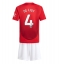 Fotbollsset Barn Manchester United Matthijs de Ligt #4 Hemmatröja 2024-25 Mini-Kit Kortärmad (+ korta byxor)