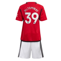 Fotbollsset Barn Manchester United Scott McTominay #39 Hemmatröja 2023-24 Mini-Kit Kortärmad (+ korta byxor)