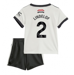 Fotbollsset Barn Manchester United Victor Lindelof #2 Tredje Tröja 2024-25 Mini-Kit Kortärmad (+ korta byxor)