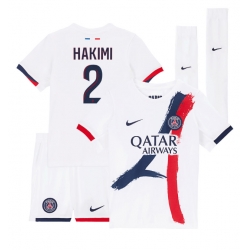 Fotbollsset Barn Paris Saint-Germain Achraf Hakimi #2 Bortatröja 2024-25 Mini-Kit Kortärmad (+ korta byxor)