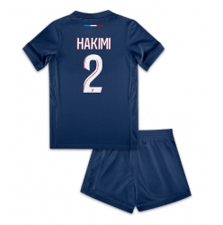 Fotbollsset Barn Paris Saint-Germain Achraf Hakimi #2 Hemmatröja 2024-25 Mini-Kit Kortärmad (+ korta byxor)