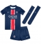 Fotbollsset Barn Paris Saint-Germain Bradley Barcola #29 Hemmatröja 2024-25 Mini-Kit Kortärmad (+ korta byxor)