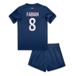 Fotbollsset Barn Paris Saint-Germain Fabian Ruiz #8 Hemmatröja 2024-25 Mini-Kit Kortärmad (+ korta byxor)