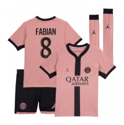 Fotbollsset Barn Paris Saint-Germain Fabian Ruiz #8 Tredje Tröja 2024-25 Mini-Kit Kortärmad (+ korta byxor)