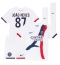 Fotbollsset Barn Paris Saint-Germain Joao Neves #87 Bortatröja 2024-25 Mini-Kit Kortärmad (+ korta byxor)