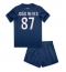 Fotbollsset Barn Paris Saint-Germain Joao Neves #87 Hemmatröja 2024-25 Mini-Kit Kortärmad (+ korta byxor)