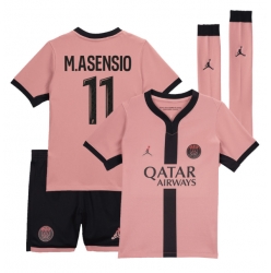 Fotbollsset Barn Paris Saint-Germain Marco Asensio #11 Tredje Tröja 2024-25 Mini-Kit Kortärmad (+ korta byxor)