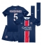 Fotbollsset Barn Paris Saint-Germain Marquinhos #5 Hemmatröja 2024-25 Mini-Kit Kortärmad (+ korta byxor)