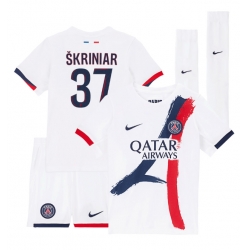 Fotbollsset Barn Paris Saint-Germain Milan Skriniar #37 Bortatröja 2024-25 Mini-Kit Kortärmad (+ korta byxor)