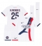 Fotbollsset Barn Paris Saint-Germain Nuno Mendes #25 Bortatröja 2024-25 Mini-Kit Kortärmad (+ korta byxor)