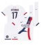 Fotbollsset Barn Paris Saint-Germain Vitinha #17 Bortatröja 2024-25 Mini-Kit Kortärmad (+ korta byxor)