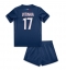 Fotbollsset Barn Paris Saint-Germain Vitinha #17 Hemmatröja 2024-25 Mini-Kit Kortärmad (+ korta byxor)