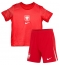 Fotbollsset Barn Polen Bortatröja EM 2024 Mini-Kit Kortärmad (+ korta byxor)