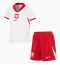 Fotbollsset Barn Polen Hemmatröja EM 2024 Mini-Kit Kortärmad (+ korta byxor)