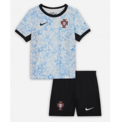 Fotbollsset Barn Portugal Bortatröja EM 2024 Mini-Kit Kortärmad (+ korta byxor)