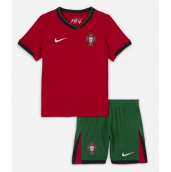 Fotbollsset Barn Portugal Hemmatröja EM 2024 Mini-Kit Kortärmad (+ korta byxor)