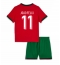 Fotbollsset Barn Portugal Joao Felix #11 Hemmatröja EM 2024 Mini-Kit Kortärmad (+ korta byxor)