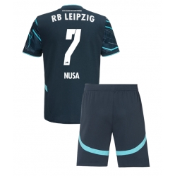 Fotbollsset Barn RB Leipzig Antonio Nusa #7 Tredje Tröja 2024-25 Mini-Kit Kortärmad (+ korta byxor)