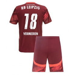 Fotbollsset Barn RB Leipzig Arthur Vermeeren #18 Bortatröja 2024-25 Mini-Kit Kortärmad (+ korta byxor)