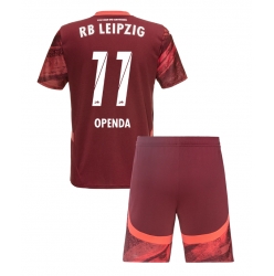 Fotbollsset Barn RB Leipzig Lois Openda #11 Bortatröja 2024-25 Mini-Kit Kortärmad (+ korta byxor)