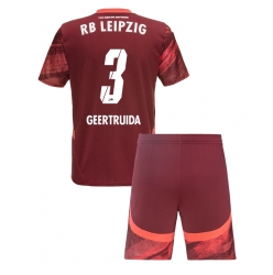 Fotbollsset Barn RB Leipzig Lutsharel Geertruida #3 Bortatröja 2024-25 Mini-Kit Kortärmad (+ korta byxor)