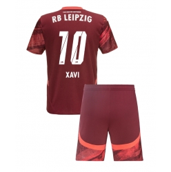 Fotbollsset Barn RB Leipzig Xavi Simons #10 Bortatröja 2024-25 Mini-Kit Kortärmad (+ korta byxor)