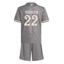 Fotbollsset Barn Real Madrid Antonio Rudiger #22 Tredje Tröja 2024-25 Mini-Kit Kortärmad (+ korta byxor)