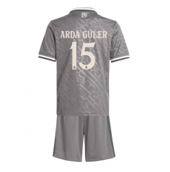 Fotbollsset Barn Real Madrid Arda Guler #15 Tredje Tröja 2024-25 Mini-Kit Kortärmad (+ korta byxor)