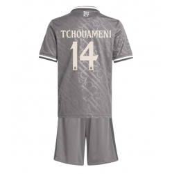 Fotbollsset Barn Real Madrid Aurelien Tchouameni #14 Tredje Tröja 2024-25 Mini-Kit Kortärmad (+ korta byxor)