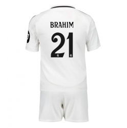 Fotbollsset Barn Real Madrid Brahim Diaz #21 Hemmatröja 2024-25 Mini-Kit Kortärmad (+ korta byxor)