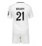 Fotbollsset Barn Real Madrid Brahim Diaz #21 Hemmatröja 2024-25 Mini-Kit Kortärmad (+ korta byxor)