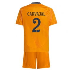 Fotbollsset Barn Real Madrid Daniel Carvajal #2 Bortatröja 2024-25 Mini-Kit Kortärmad (+ korta byxor)