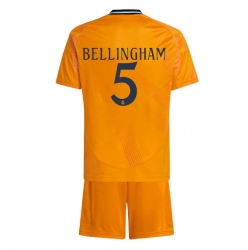 Fotbollsset Barn Real Madrid Jude Bellingham #5 Bortatröja 2024-25 Mini-Kit Kortärmad (+ korta byxor)