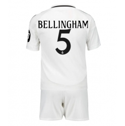 Fotbollsset Barn Real Madrid Jude Bellingham #5 Hemmatröja 2024-25 Mini-Kit Kortärmad (+ korta byxor)