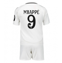 Fotbollsset Barn Real Madrid Kylian Mbappe #9 Hemmatröja 2024-25 Mini-Kit Kortärmad (+ korta byxor)