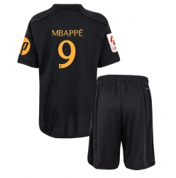 Fotbollsset Barn Real Madrid Kylian Mbappe #9 Tredje Tröja 2023-24 Mini-Kit Kortärmad (+ korta byxor)