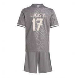 Fotbollsset Barn Real Madrid Lucas Vazquez #17 Tredje Tröja 2024-25 Mini-Kit Kortärmad (+ korta byxor)