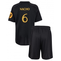 Fotbollsset Barn Real Madrid Nacho Fernandez #6 Tredje Tröja 2023-24 Mini-Kit Kortärmad (+ korta byxor)