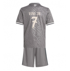 Fotbollsset Barn Real Madrid Vinicius Junior #7 Tredje Tröja 2024-25 Mini-Kit Kortärmad (+ korta byxor)