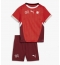 Fotbollsset Barn Schweiz Hemmatröja EM 2024 Mini-Kit Kortärmad (+ korta byxor)