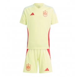 Fotbollsset Barn Spanien Bortatröja EM 2024 Mini-Kit Kortärmad (+ korta byxor)